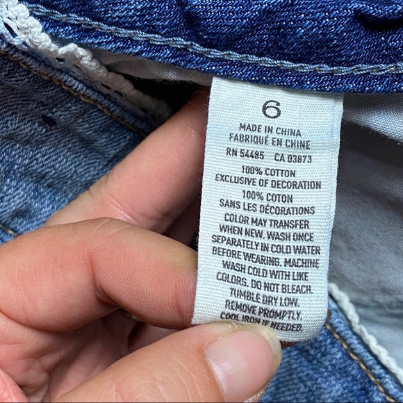 Lacey and Distressed AE denim cut off style shorts - Picture 8 of 8